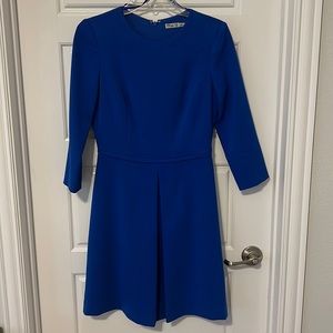 Eliza J Blue Long Sleeve Fit & Flare Dress